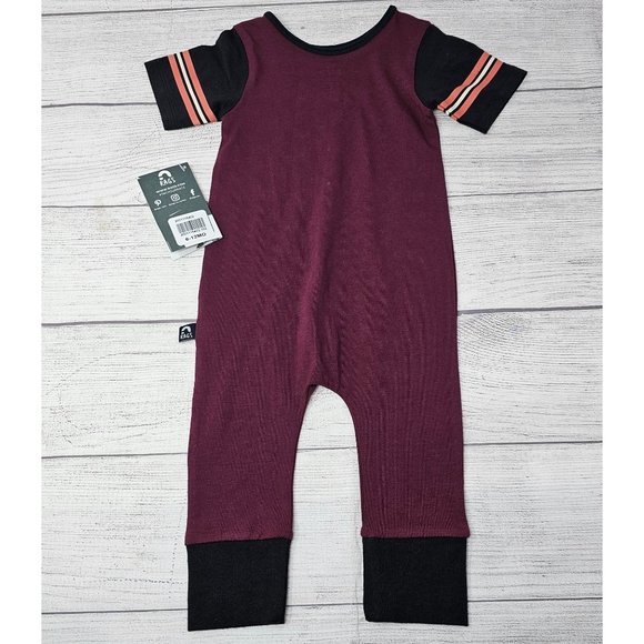 NWT Rags Heart Burgundy Baby Boy Romper Size 6-12 months - Picture 3 of 4